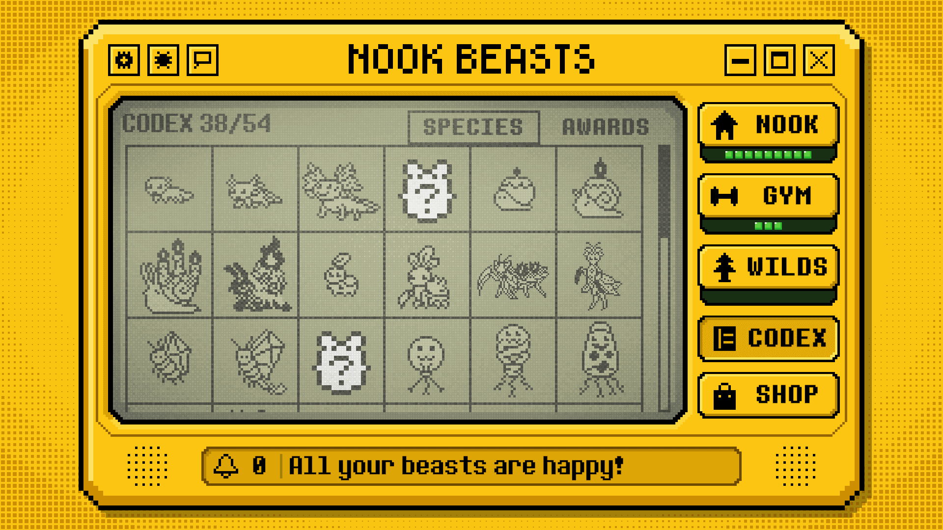 Nook Beasts: codex