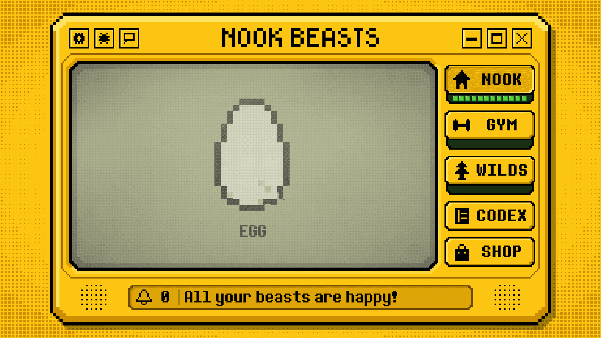 Nook Beasts: hatching